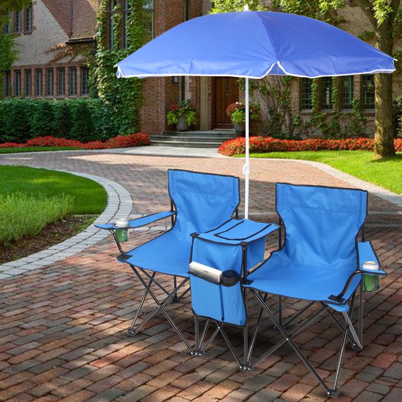 Mobiliario de camping: Silla plegable portátil de dos plazas