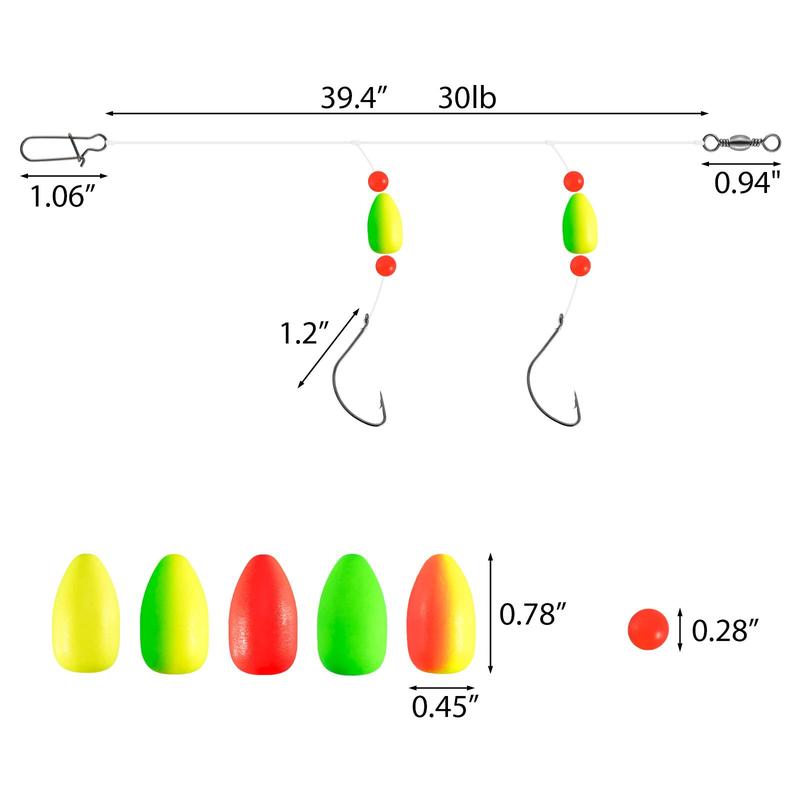5-Pack  Rigs Surf Fishing