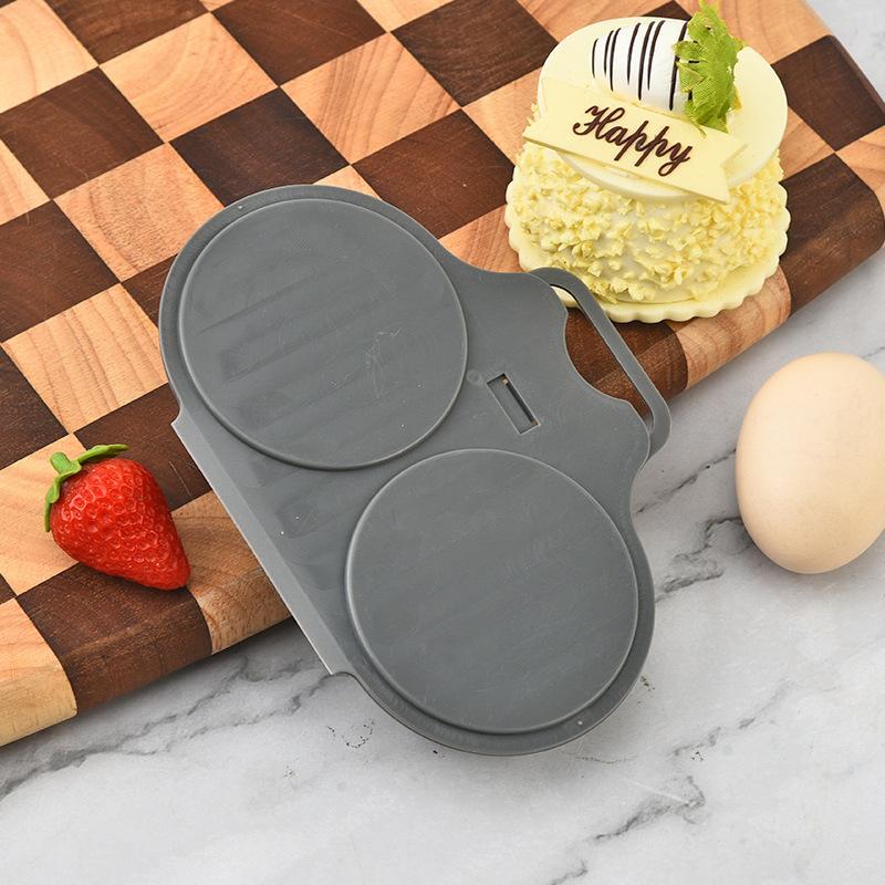Escalfador de huevos antiadherente de doble cavidad gris
