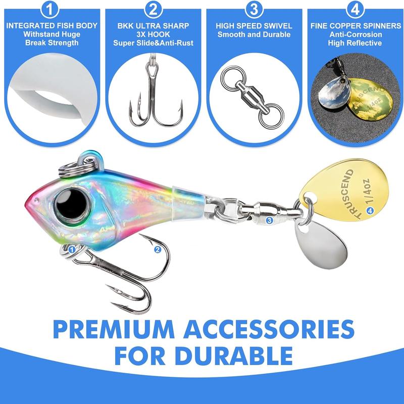 Vibrating Metal Tail Spinner Fishing Lure