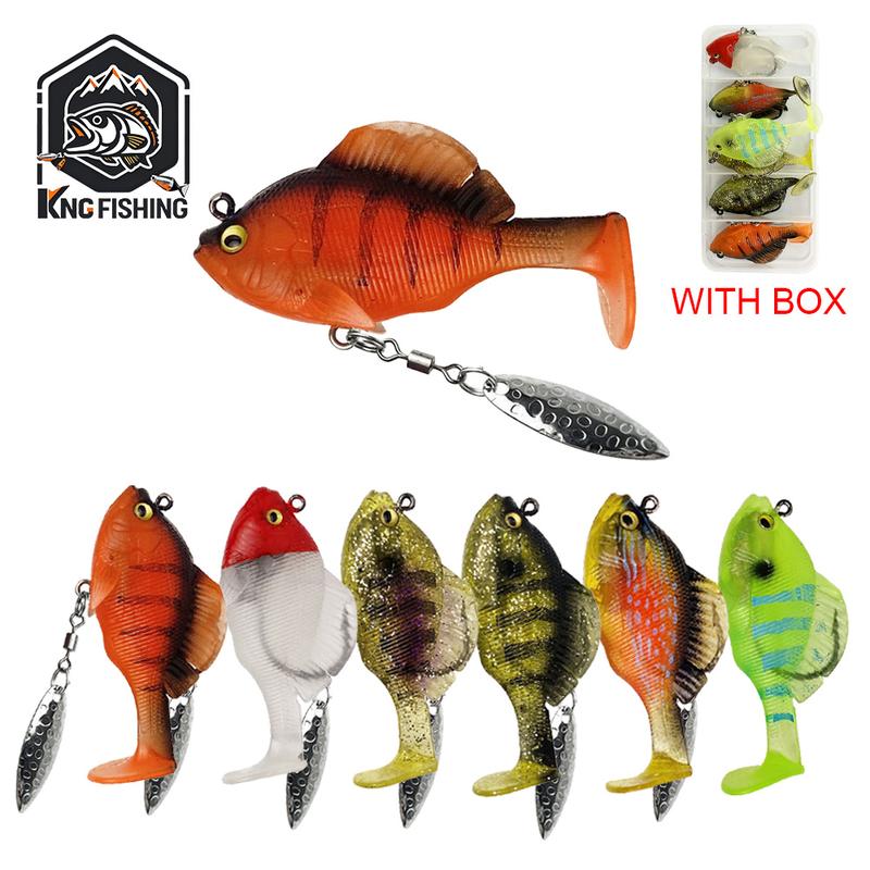 6Pcs Multiple Pre-Rigged Jig Head Soft FishingLures